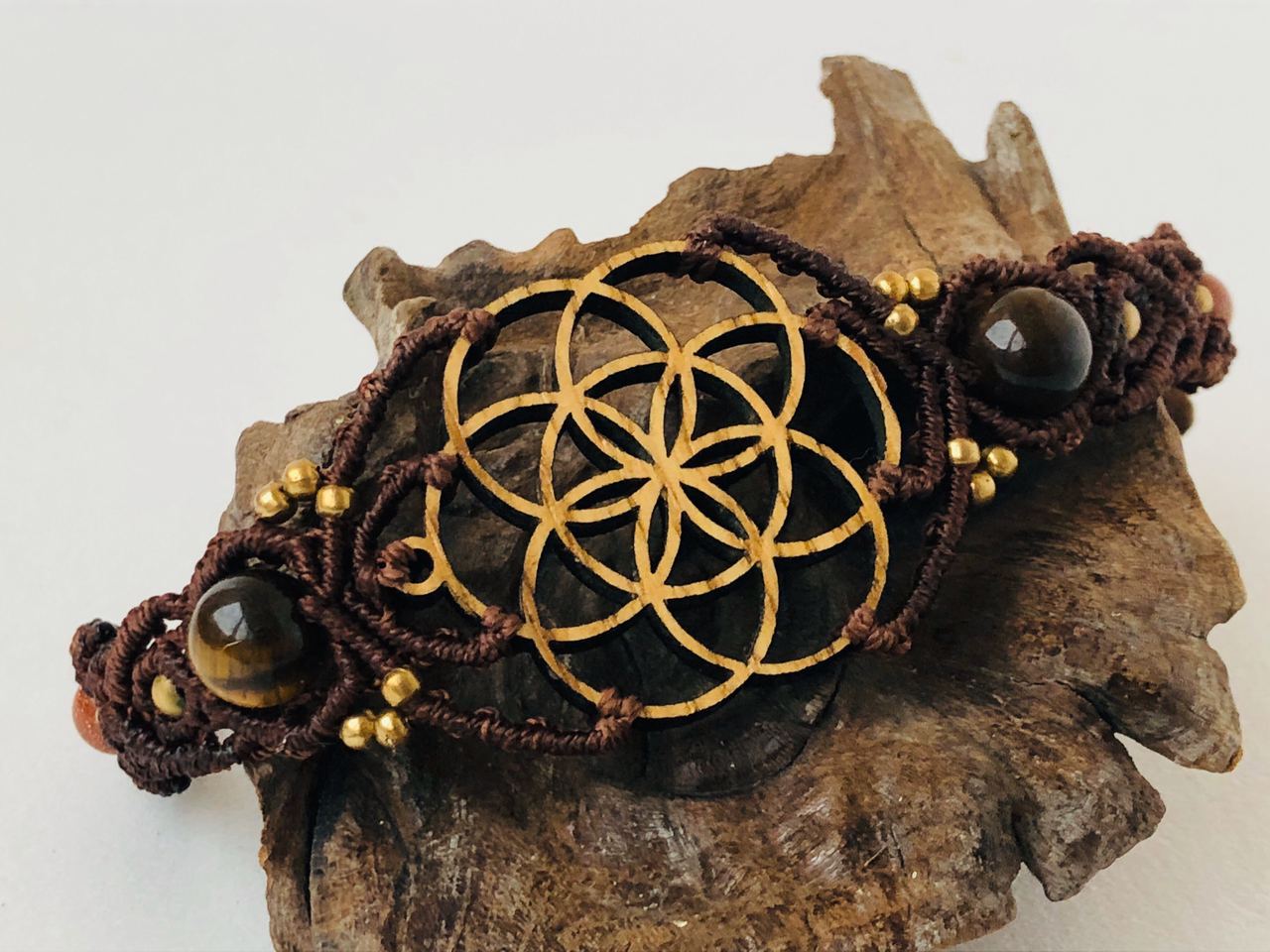 Seed Of Life Wooden Bracelet - Image 3