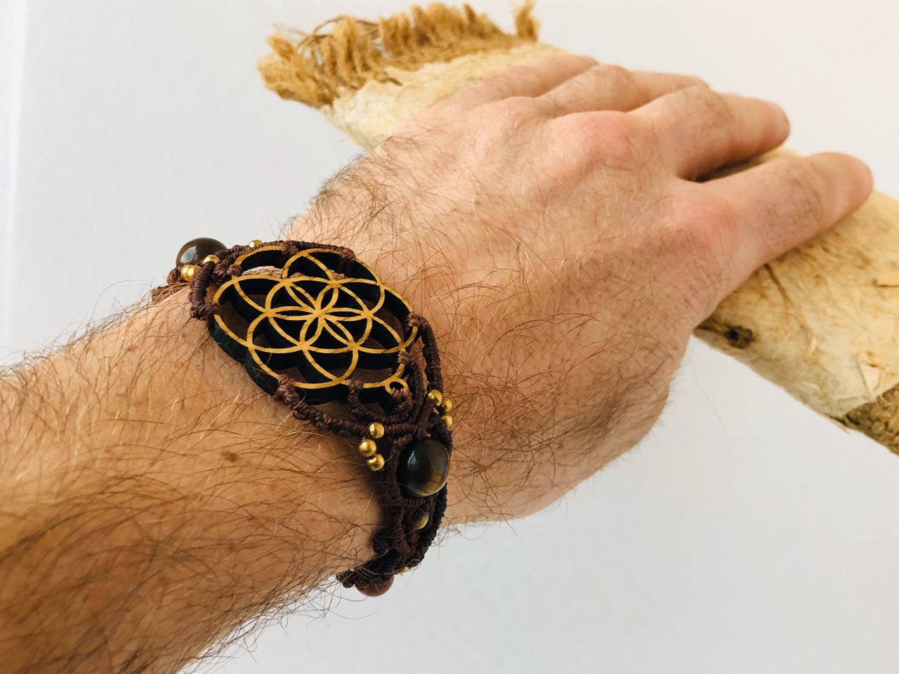 Seed Of Life Wooden Bracelet - Image 2