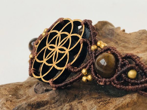 Seed Of Life Wooden Bracelet - Image 4
