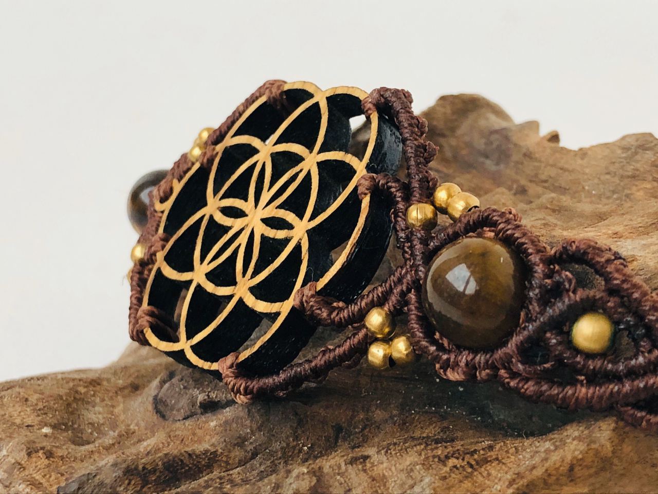 Seed Of Life Wooden Bracelet - Image 4