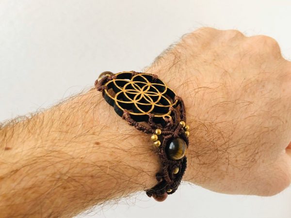Seed Of Life Wooden Bracelet