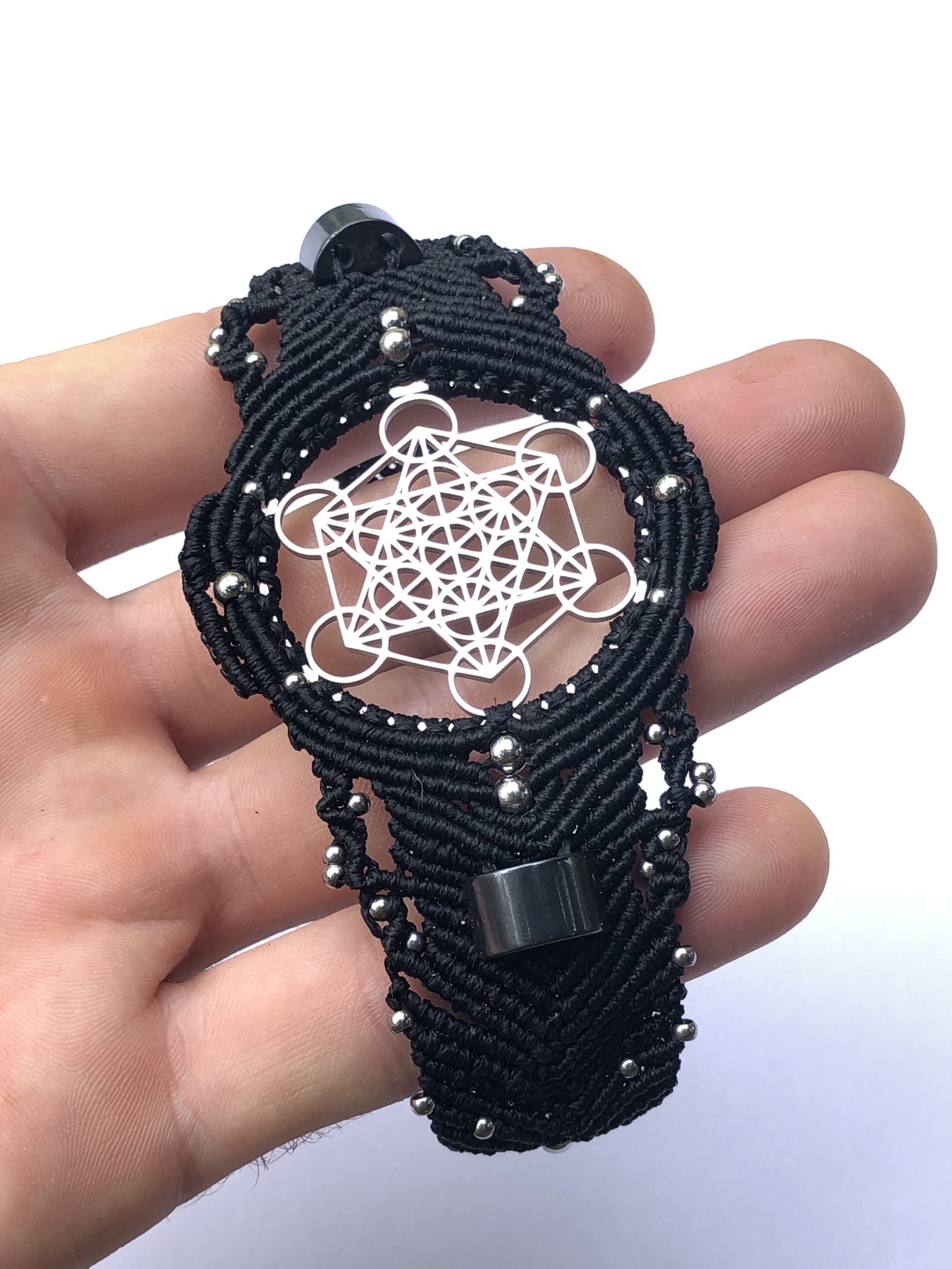 Stainless Steel Sacred Geometry Bracelet - Metatron's Cube bracelet - Image 9