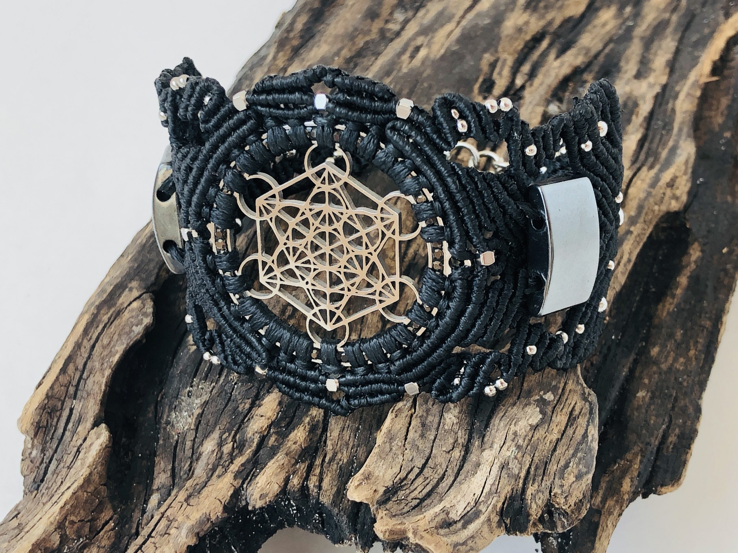 Stainless Steel Sacred Geometry Bracelet - Metatron's Cube bracelet - Image 4