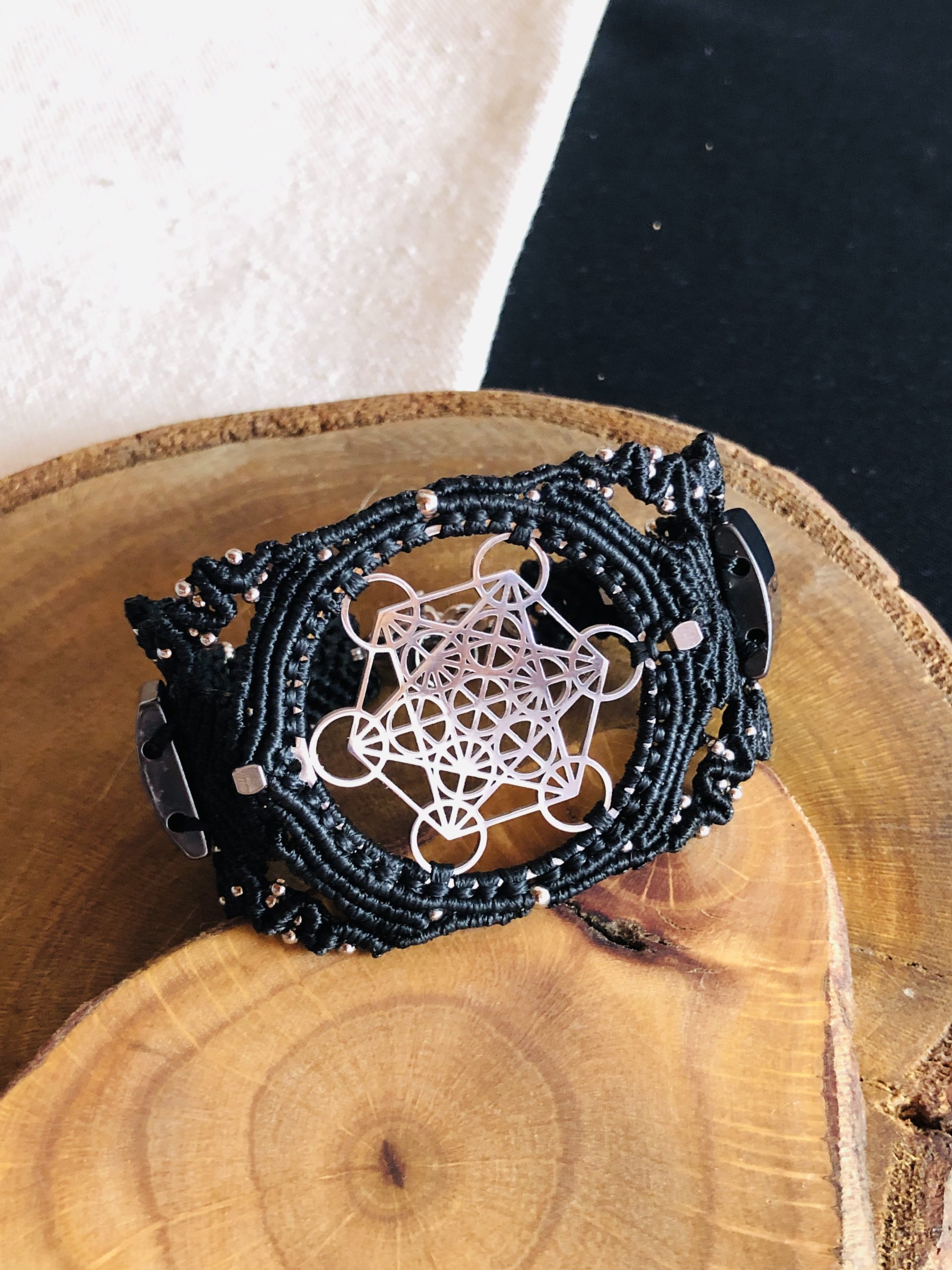 Stainless Steel Sacred Geometry Bracelet - Metatron's Cube bracelet - Image 7