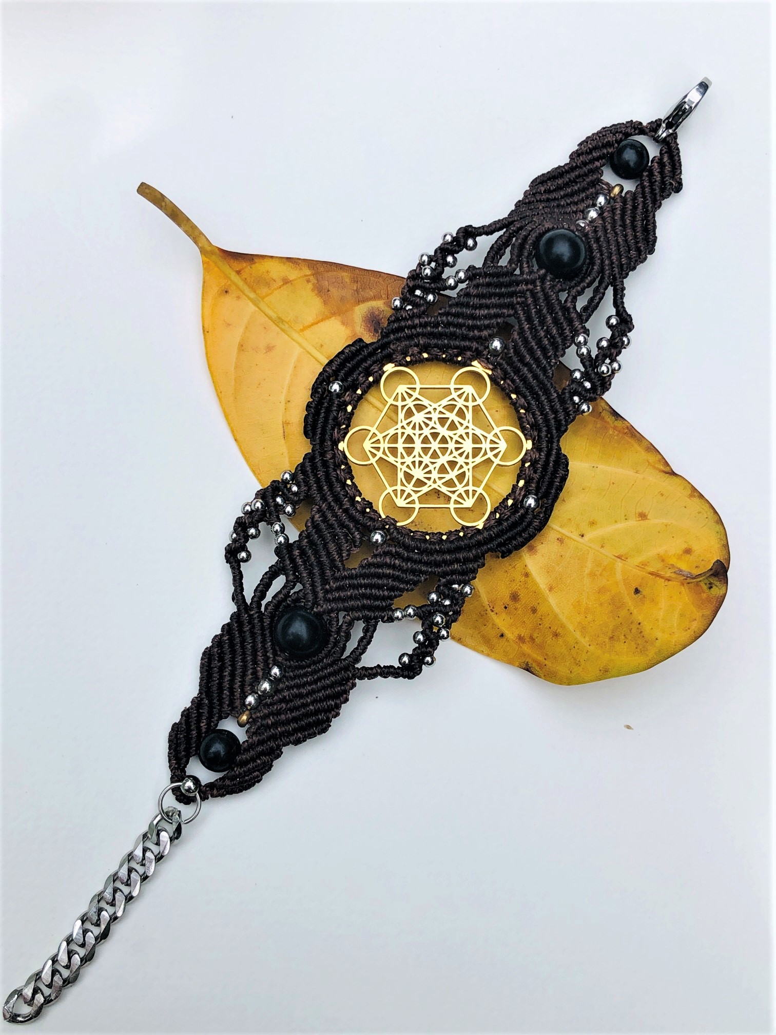Sacred Geometry Brown Bracelet Metatron - Image 3